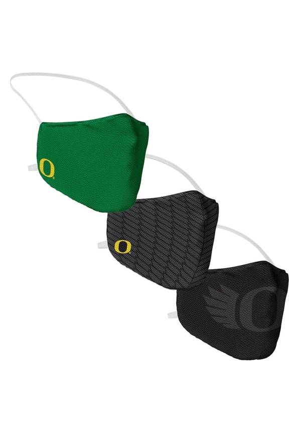 3 Pack Oregon Ducks Officially Licensed NCAA Washable Resuable Face Mask Cover By Fanatics