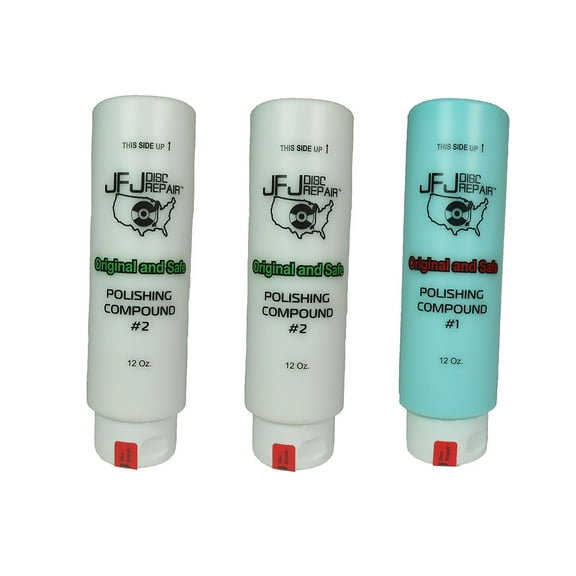 3 Pack Original JFJ Polish Compound (2 - Polish Compound #2 & 1 - Polish Compound #1) 12oz