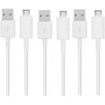 thumbnail image 1 of 3 Pack Original Quick Charge Micro USB Charging Data Cable ECB-DU4EWE for Samsung Galaxy J7 V 2nd Gen / J7 Star (2018) Cell Phones 5 FT Non-Retail Packaging - White, 1 of 3