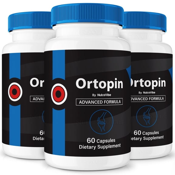 (3 Pack) Ortopin Capsules  Natural Joint Support Formula for Flexibility, Mobility & Confidence in Movement | Daily Formula for Comfort, Recovery & Active Lifestyle (180 Capsules)