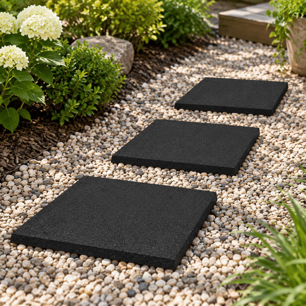 4 Inch Bricks 3 Pack Outdoor Decorative Stepping Stones Square-A, 13.39 x 13.39 Inch ...