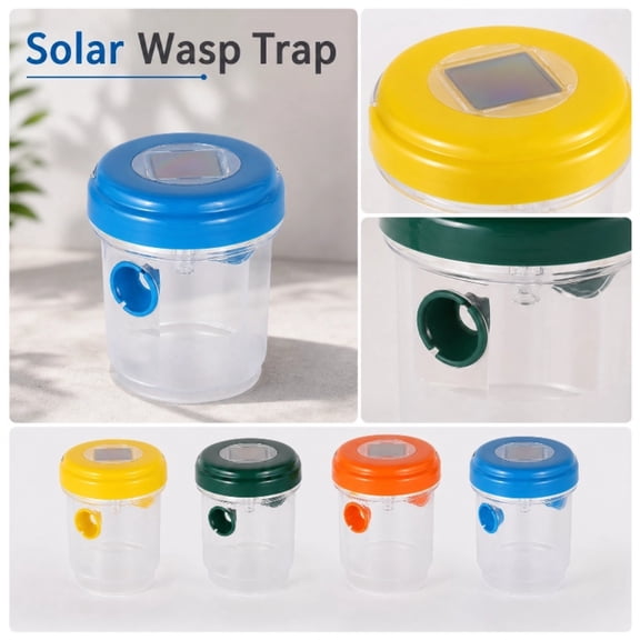 3 Pack Outdoor Hanging Wasp Traps for Yellow Jackets and Carpenter Bees – Reusable Non-Toxic Insect Catcher with Easy-Clean Design for Garden, Deck, Patio and Orchard