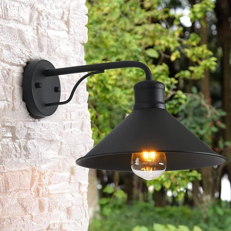 3 Pack Outdoor Wall Lights Wall Mount for House Front Porch Outdoor Wall Light Fixtures Wall Mount Matte Black Farmhouse Outdoor Wall Sconce, Classic Barn Lights Outdoor & Indoor-E26 Socket