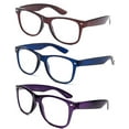 thumbnail image 1 of 3 Pack Over Size Big Frame Women Reading Glasses, Red, Blue & Purple +3.50, 1 of 1