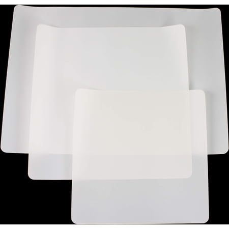 3 Pack PTFE Pressing Sheet Multiple Sizes. Non Stick Transparent Sheets, Extra-Thick and Heat Resistant. Great for Applique Fusing, Heat Press Transfer, Ironing, and Arts & Crafts