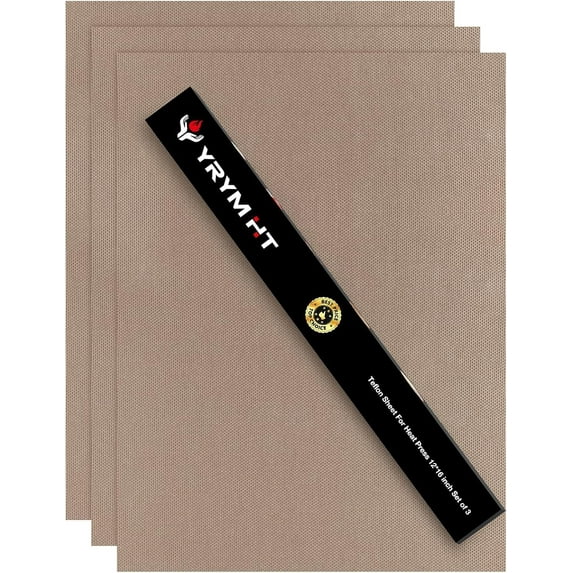 3 Pack PTFE Teflon Sheet for Heat Press - 16" x 12" Non Stick Teflon Sheets Heat Transfer Paper Washable Reusable Heat Resistant Baking Sheets Craft Mat