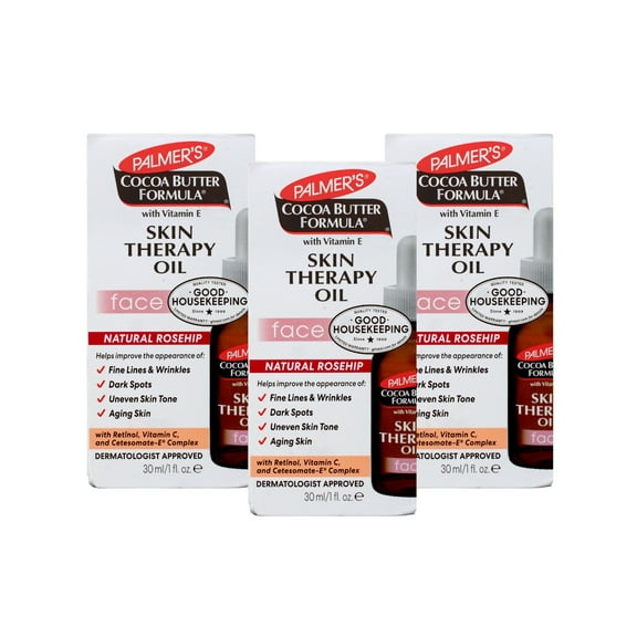 3 Pack Palmer's Cocoa Butter Formula Skin Therapy Oil for Face 1 oz Each