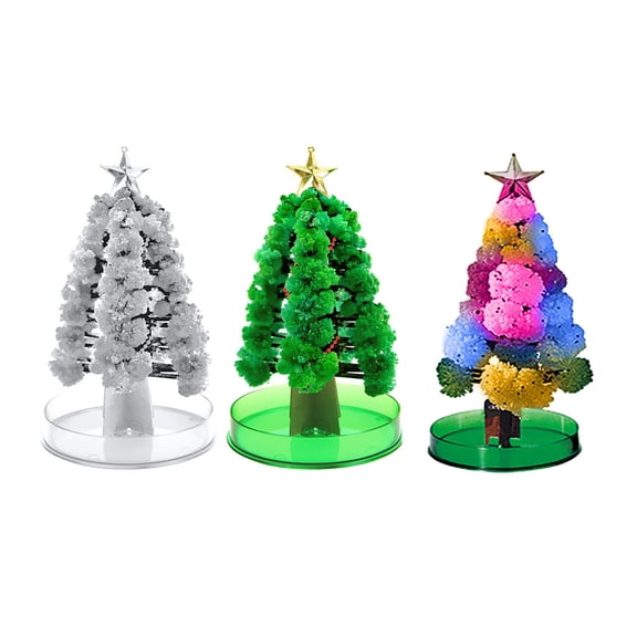 3 Pack Paper Christmas Tree DIY Christmas Tree Can Bloom Snowflakes Paper Tree Strengthen Magic Water Flowering Paper Tree Flowering Toy Paper Crafts Gift for Child Girl Boy Friend Christmas Decor