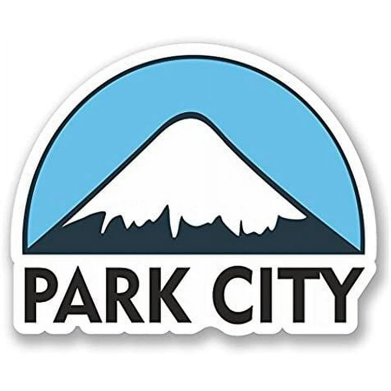 3 Pack - Park City USA Ski Snowboard Vinyl Sticker Decal - Sticker Graphic  - Construction Toolbox, Hardhat, Lunchbox, Helmet, Mechanic, Luggage 