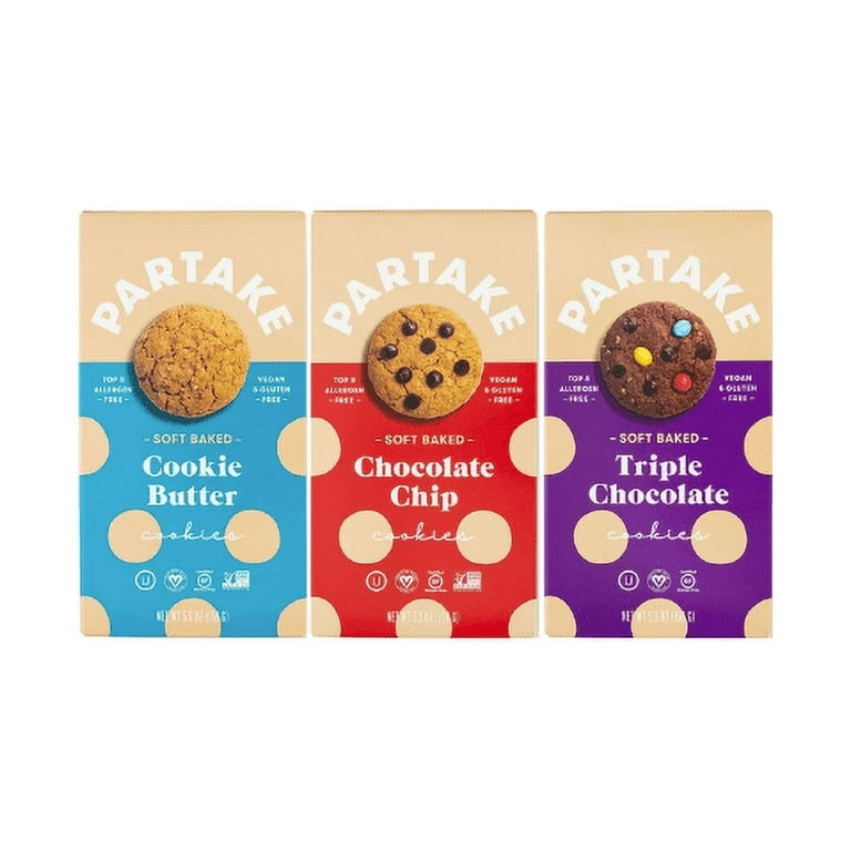  Gluten-Free Cookies by Partake Foods – Delicious Cookies  Variety Pack, Vegan Snacks, Non-GMO, Allergy-Friendly Ingredients, No  Peanuts, Soy, Dairy, Tree Nuts