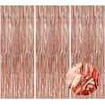 thumbnail image 1 of 3 Pack Party Backdrop Decorations, 3.3 ft x 6.6 ft Rose Golden Birthday Backdrop Tinsel Curtain Backdrop Birthday Decor Party Streamers Party Supplies for Birthday Wedding Graduation Bachelor Party, 1 of 7