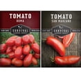 thumbnail image 1 of 2 Pack Paste Tomato Seed Collection - Roma, San Marzano - Full Sun Annual Vegetable, 1 of 7