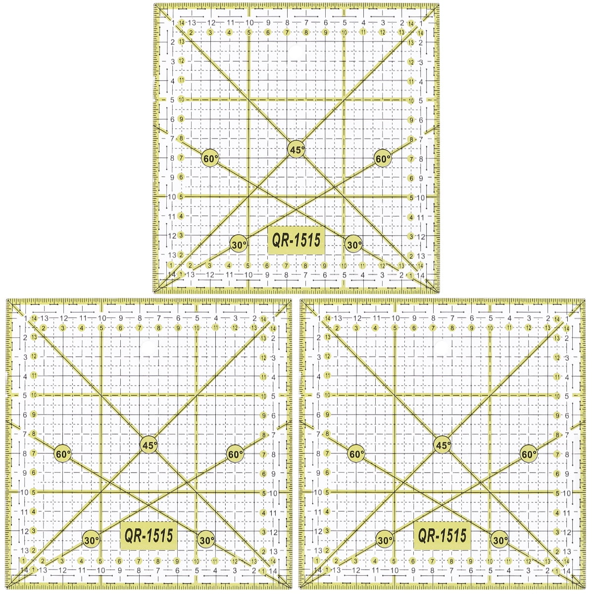 3 Pack Patchwork Ruler for Quilting Rulers Sewing Cutting Mat Pins ...