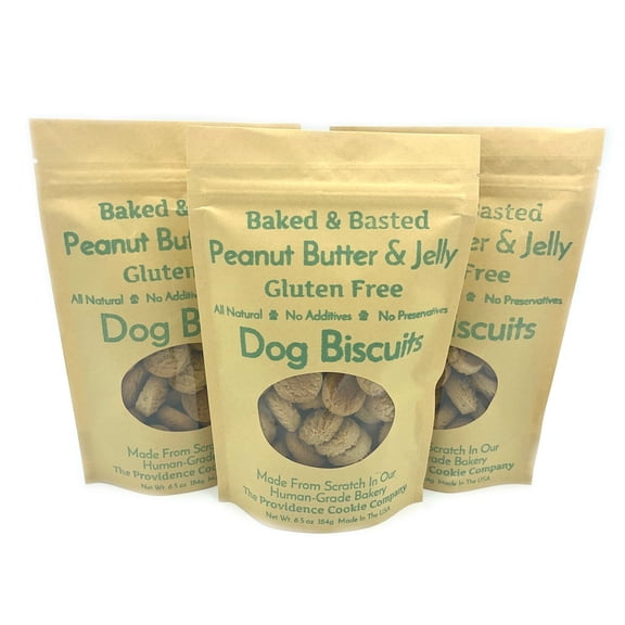 3 Pack - Peanut Butter & Jelly Gluten Free Dog Biscuits