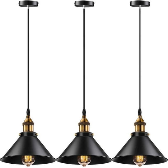 3 Pack Pendant Light Hanging Pendant Lighting for Kitchen Island Decor E26 E27 Base Ceiling Light Fixture Lamp Home Decor