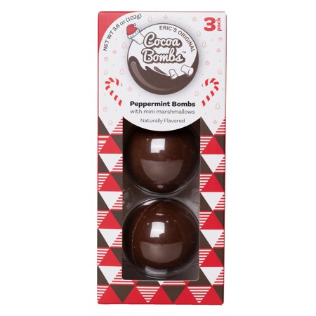 3 Pack Peppermint Milk Chocolate Cocoa Bombs