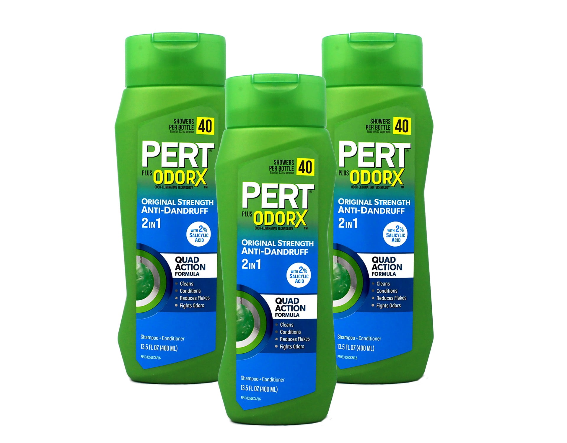 Pert Plus 2 in 1 Shampoo + Conditioner Dandruff Control 13.50 oz (Pack of 3)