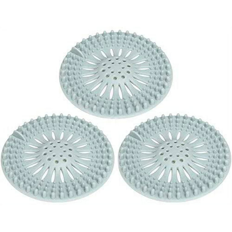 3 Pack Pet Dog Hair Catcher Shower Drain Cover,Hair Stopper Drain Protector  Universal Rubber Sink Strainer for Bathtub Kitchen and Bathroom 