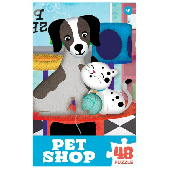 ( 3 Pack ) Pet Shop 48 Pieces Interlocking Jigsaw Puzzle for Kids