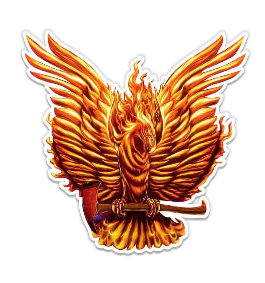 (3 Pack) Phoenix Fire Bird Stickers - 3