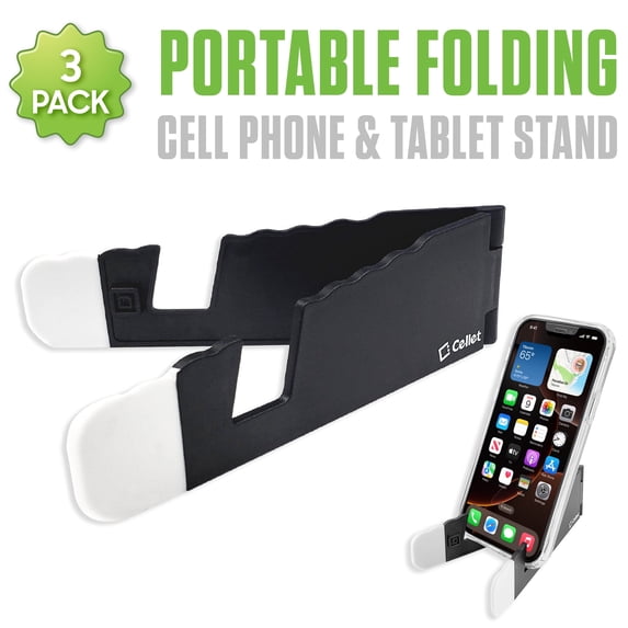 Celllet Cellet 3-Pack Folding Phone and Tablet Stand, Universal Fit for iPhone ...