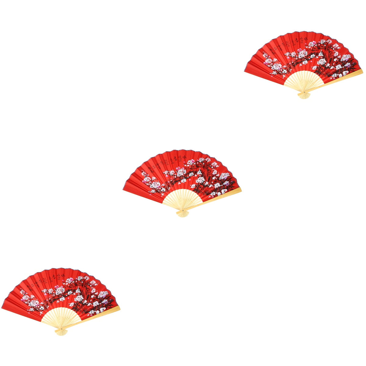 3 Pack Photo Fan Wedding Decorations Ornament Chinese Fan Wall Hanging
