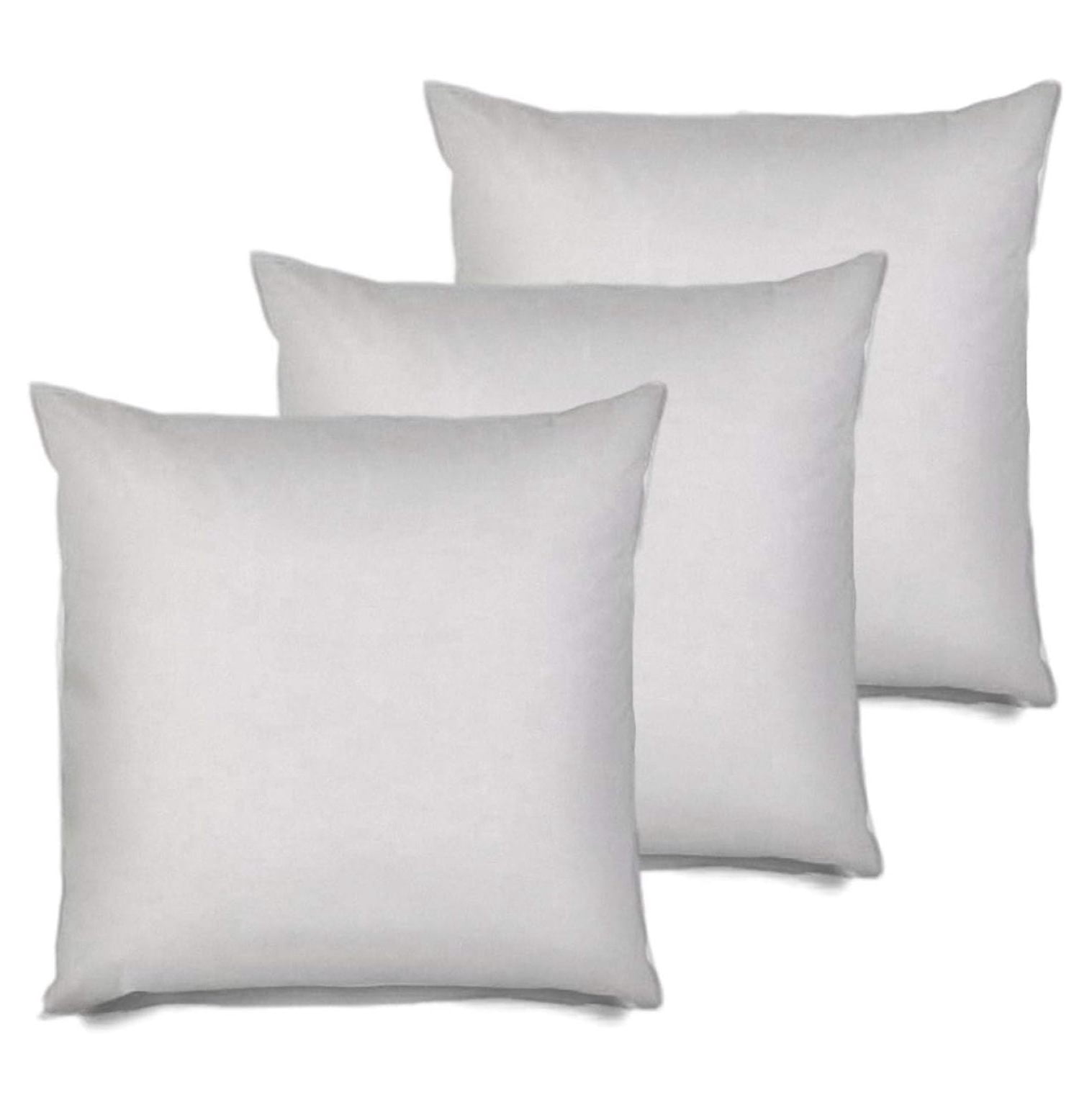 Elegant Comfort 20x20 Throw Pillow Inserts - 4-Pack Poly-Cotton Shell With Siliconized Fiber Filling