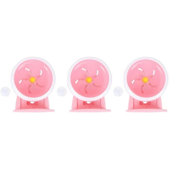 3 Pack Pink Hamster Wheel Dwarf Toy Rat