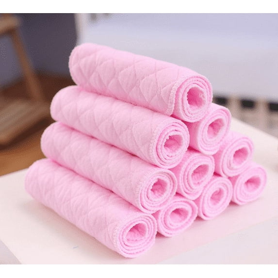 3 Pack Pink Muslin Burp Cloths - 5.0x1.9 in, Super Soft & Absorbent Cloth Diapers, Daily-Use Washcloths, Gentle on Delicate Skin, Lightweight Breathable, Machine Washable, 1pc