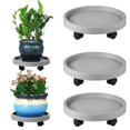 thumbnail image 1 of 3 Pack Plant Caddy with Wheels Rolling Plant Stand with Wheels 13 Inch Plant Dolly Heavy Duty Large Potted Plant Mover with Casters for Indoor and Outdoor, grey, 1 of 7