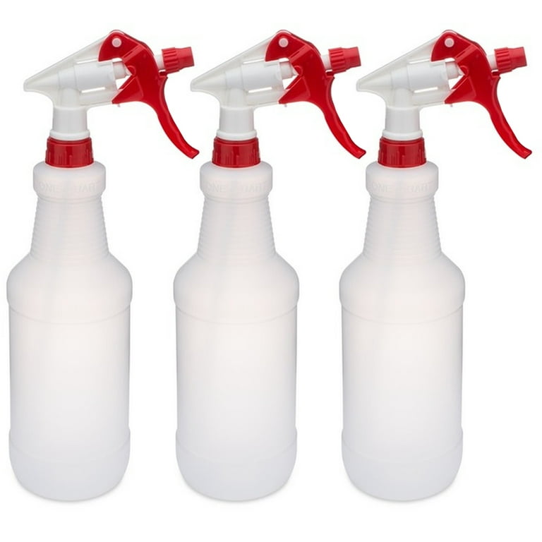 Empty Trigger Spray Bottles 32 OZ Chemical Resistant Heavy Duty Commercial  Red
