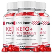 3 Pack Platinum Keto ACV Gummies, Platinum Keto Gummies, Platinum Gummies Official Dietary Supplement