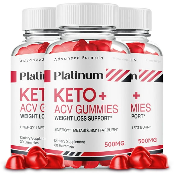 (3 Pack) Platinum Keto ACV Gummies, Platinum Keto Gummies, Platinum Gummies Official Dietary Supplement