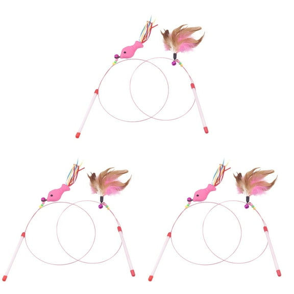 3 Pack Play Cat Feeders Cat-human Bonding Toys Fishing for Cats