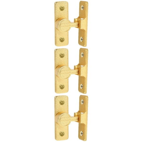 CIMAXIC Golden 90 Degree Barn Gate Latch, Right Angle Bolt, Easy to Use, 3Pcs