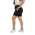 thumbnail image 1 of 3 Pack Plus Size High-Waist Yoga Shorts for Women with Deep Pockets, Ideal for Fitness and Running, 1 of 1