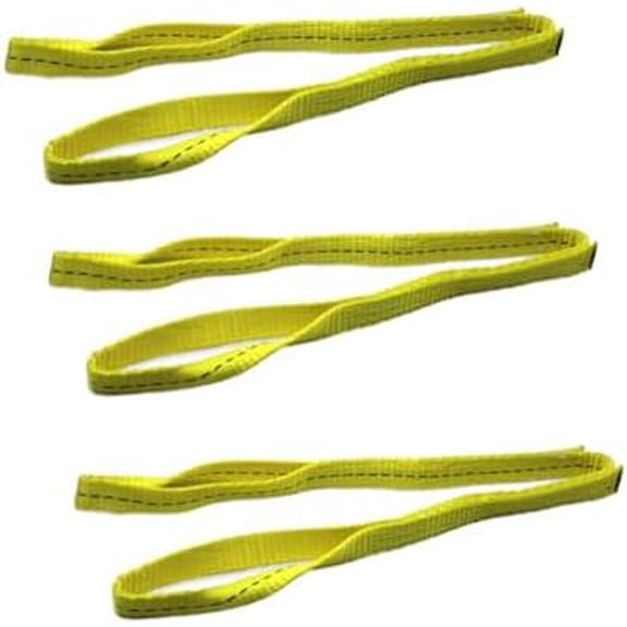 3 Pack Polyester Lifting Slings, 1" x 3' Twisted Eye Web Slings, Lifting Strap for Hoist, Heavy Duty Rigging Straps, 1600 lbs Vertical Rigging Moving Towing Hoisting Work Gear$$Tools & Hardware Other