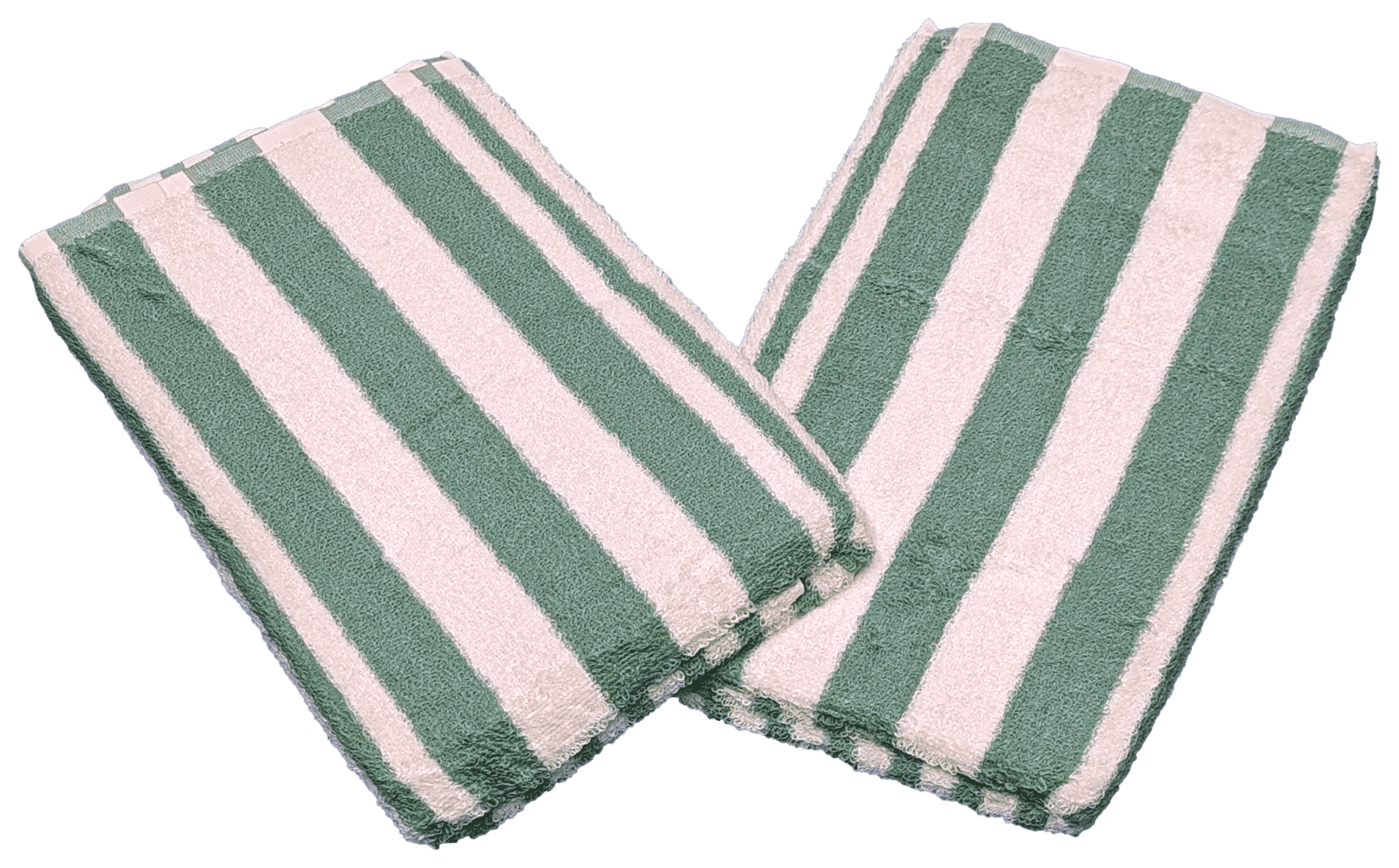 3 Pack Poolside Beach Pool Spa Towels Striped Jade/White 100% Ring Spun Cotton 30" x 70"