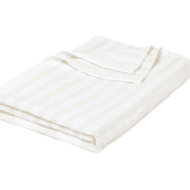 3 Pack Poolside Beach Pool Spa Towels Striped Light Yellow/White 100% Ring Spun Cotton 30" x 60"