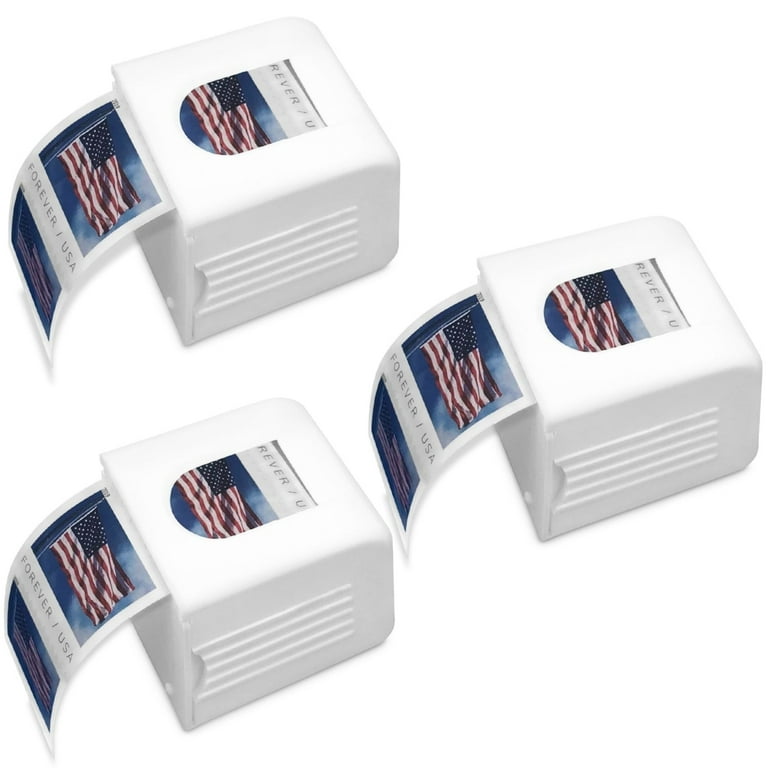 Mitopdeal 3 Pack Postage Stamp Dispenser for A Roll of 100 Stamps