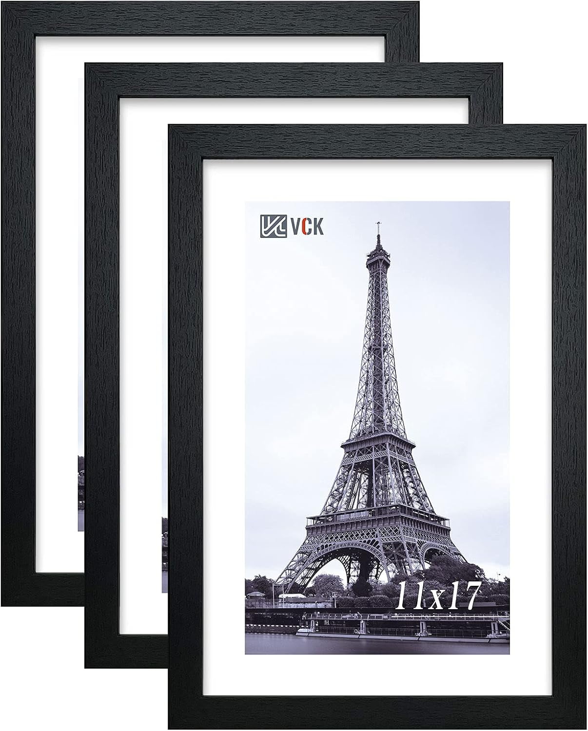 3 Pack Poster Frame 11x17 Set Of 3 Wood Black Picture Frame Wall