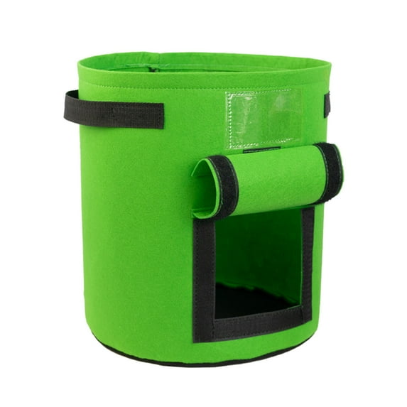 3 Pack Potato Grow Bags 7 Gallon - Heavy Duty Fabric Planter Pots with Harvest Window & Handles for Vegetables, Tomatoes, and Root Crops (Black/Green/Beige)