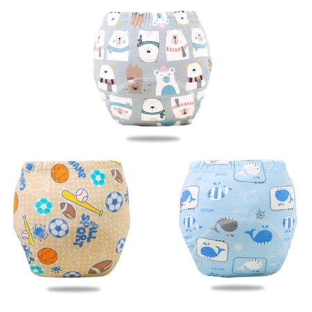 3 Pack Potty Training Pants for Boys Girls, Learning Designs Training Underwear Pants,for 18-36 months Boys Girls,B