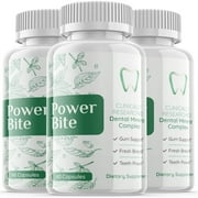 (3 Pack) Power Bite - Advanced Oral Probiotics Formula for Healthy Teeth and Gums, Fresh Breath, Ear, Nose, Throat, and Immune Health Supplement - 180 Capsules