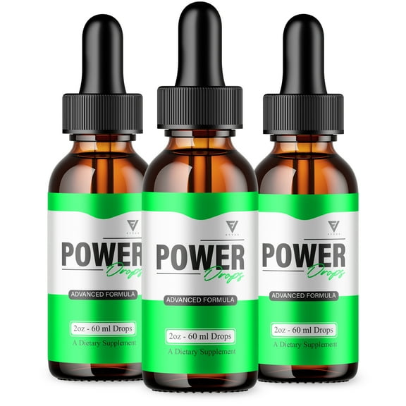(3 Pack) Power Drops Extra Strength Supplement PowerDrops Liquid Formula (6oz)