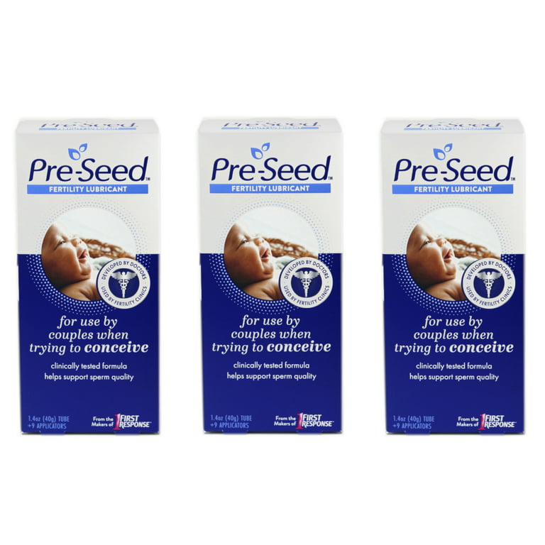 3 Pack Pre-Seed Fertility Conception Friendly Lubricant Plus 9 Applicators  Each