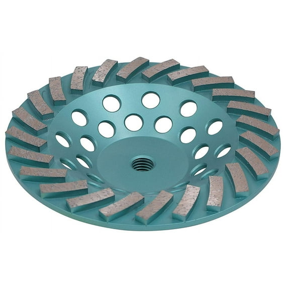 3-Pack Premium 7 Inch Diamond Turbo Cup Wheel for Grinding Concrete and Masonry, 24 Segments, Non-Threaded