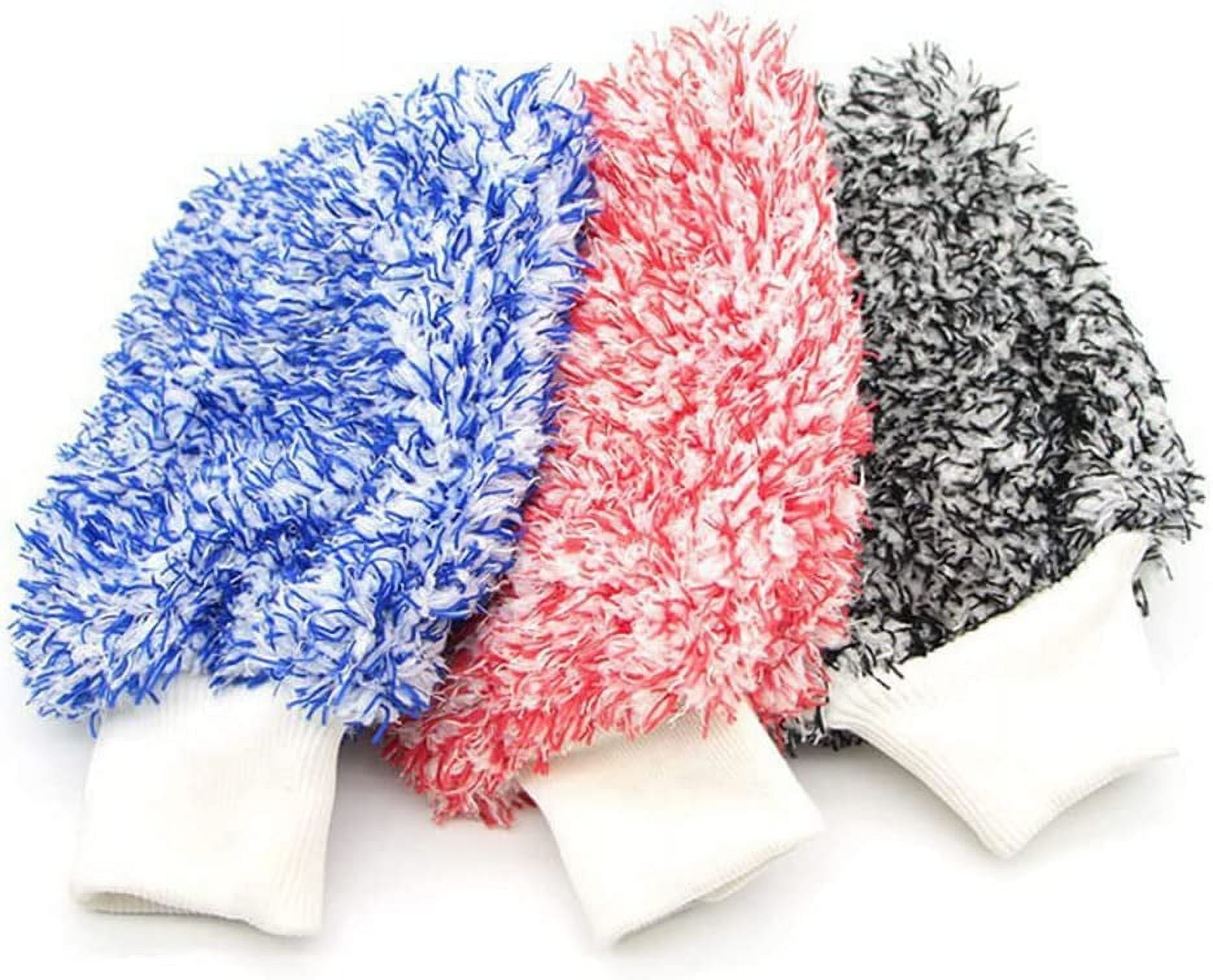 3 Pack Premium Cyclone Microfiber Washing Gloves,Microfiber Car Wash