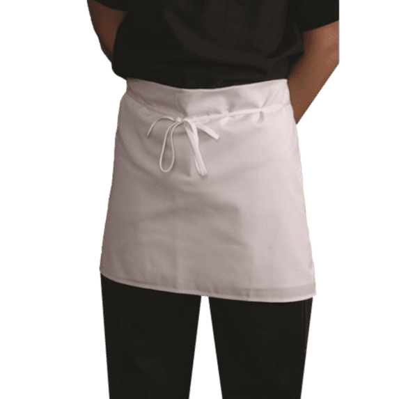 3 Pack Premium Four Way Apron | 17 x 34 | White | 55% Cotton 45% Polyester | Tie Strap Closure | Machine Washable