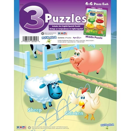 3-Pack Preschool Puzzles Display